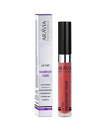 Aravia Professional Magnificent Color Lip Tint 09 - Тинт-блеск для губ, оттенок красный 5.5 мл - hairs-russia.ru